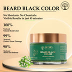 Ivory Natural Beard Black Color Organic - Instant Natural Plant Based Beard Color Powder | Grocsy