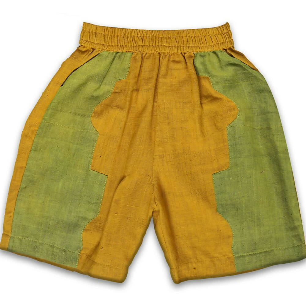 Mhyssa Nero Half Sleeve Yellow T-shirt with Shorts Set For Kids | Grocsy