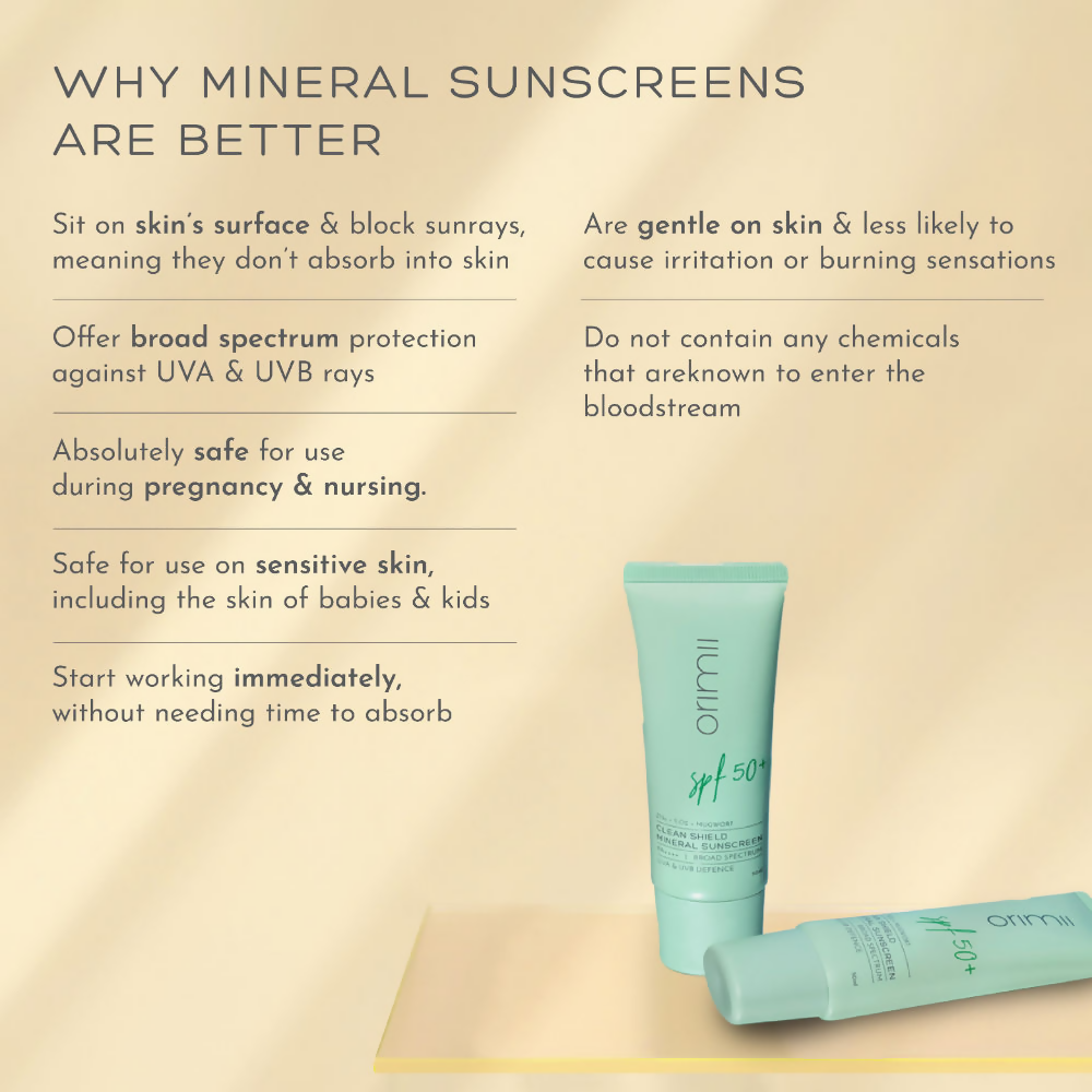 Orimii Chemical Shield Mineral Sunscreen SPF 50 PA++++ | Grocsy
