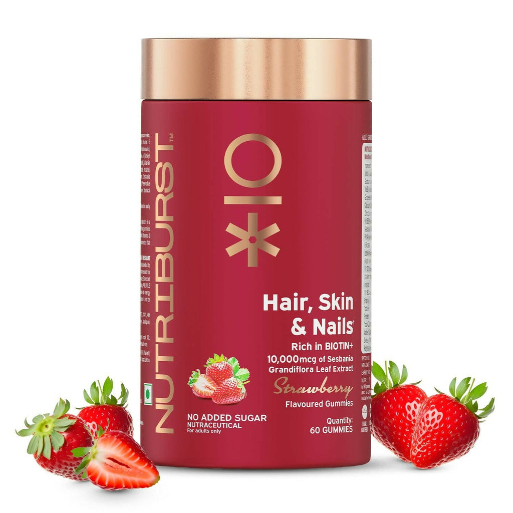 Nutriburst Biotin Gummies For Hair, Skin & Nails Growth | Grocsy