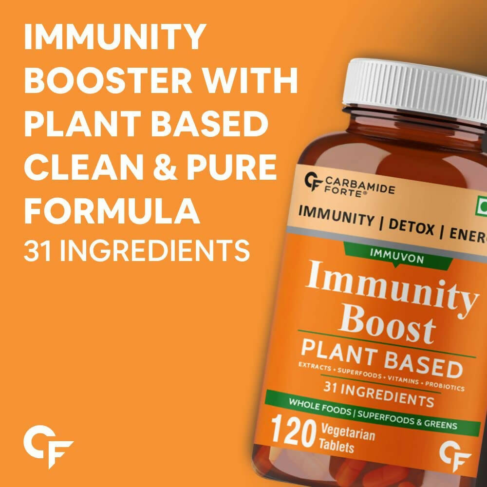 Carbamide Forte Immunity Boost Plant Based Tablets with Vitamin C, Zinc | Grocsy