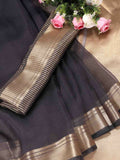Shree Shyam Fashion Organza Grey Saree | Grocsy