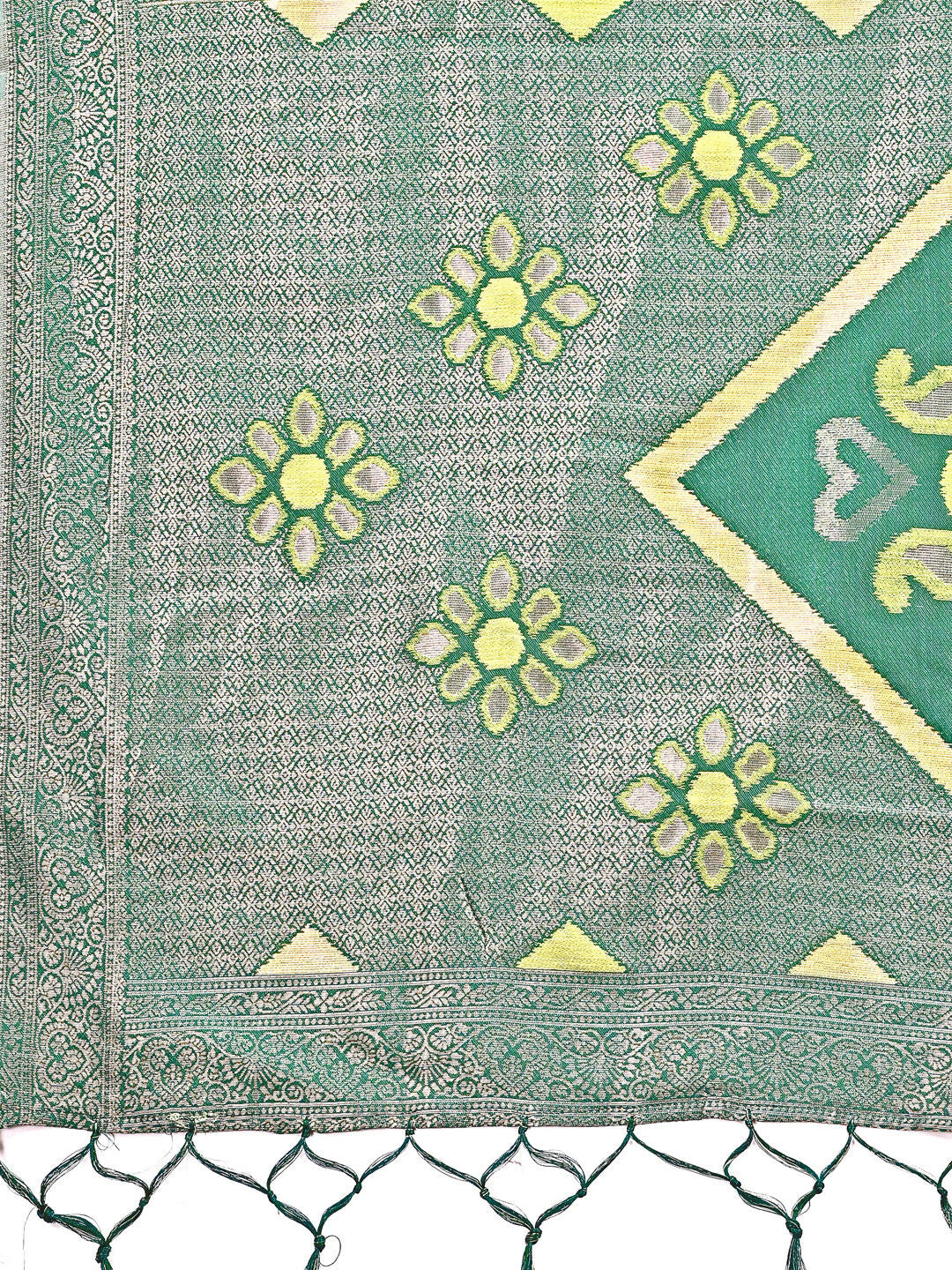 Shree Shyam Fashion Sajni Light Green Linen Cotton Saree | Grocsy