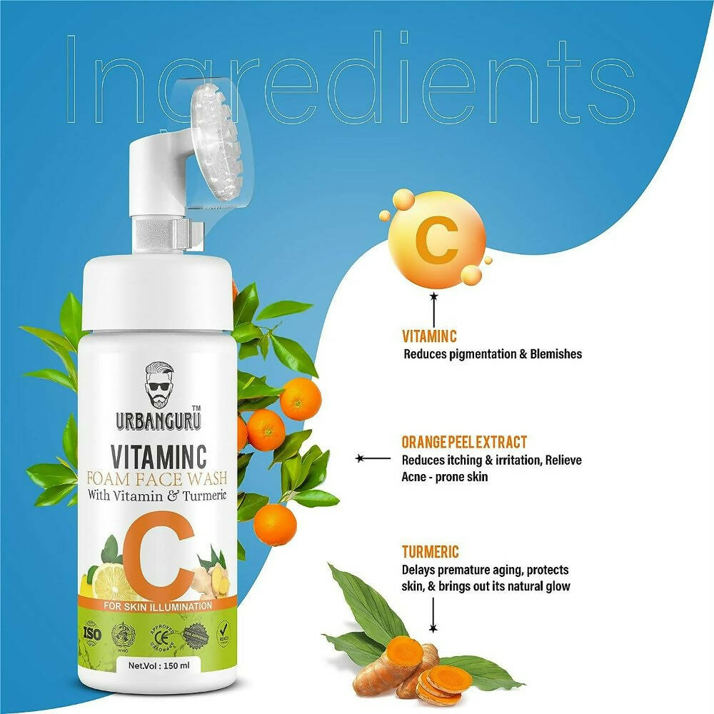 Urbanguru Men's Vitamin C Face Wash | Grocsy