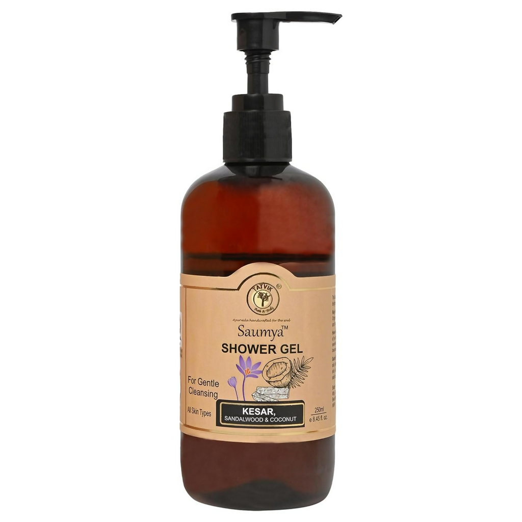 Tatvik Ayurveda Saumya Shower Gel (Sandalwood, Kesar & Coconut) | Grocsy