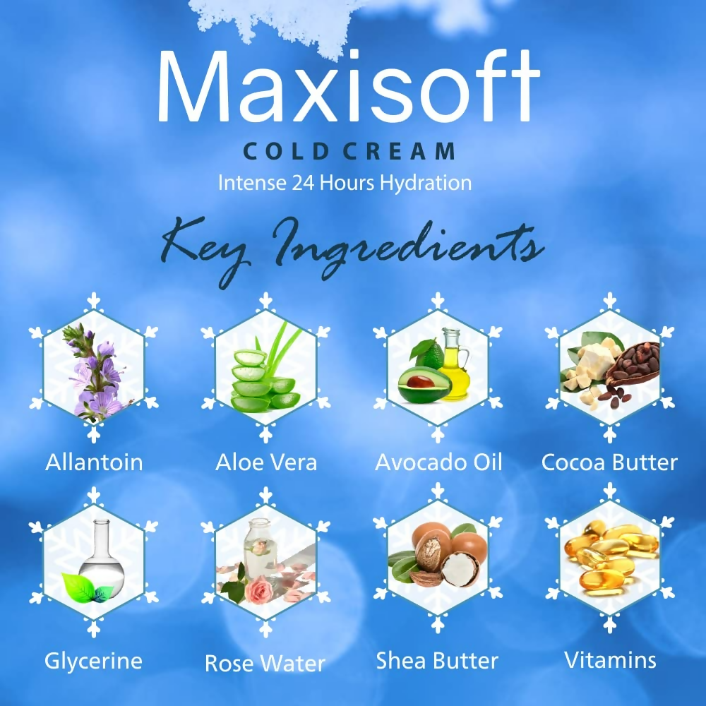 Maxisoft Cold Cream Vitamin E Glowing and Moisturized Skin | Grocsy