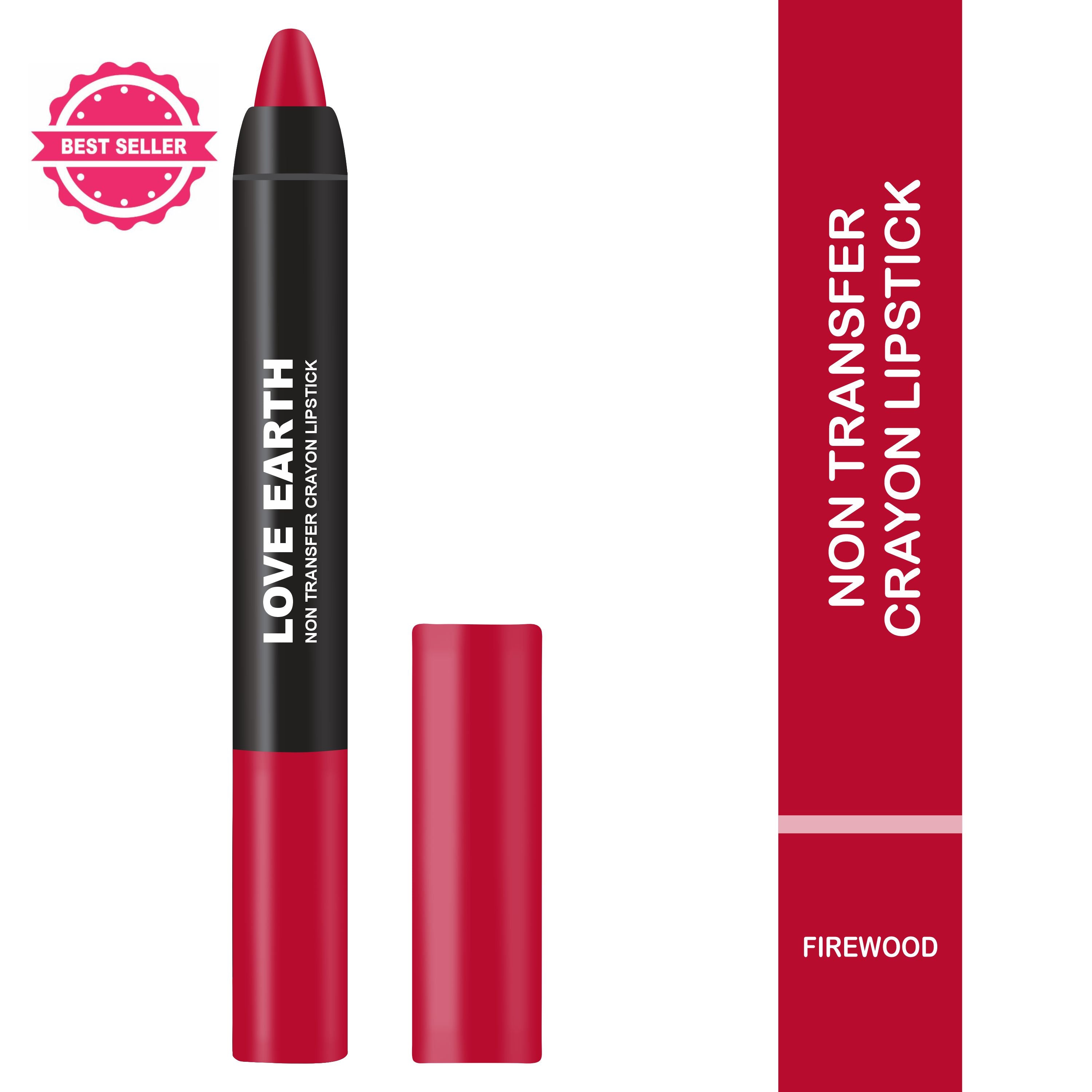 Love Earth Non Transfer Crayon Lipstick-Firewood | Grocsy