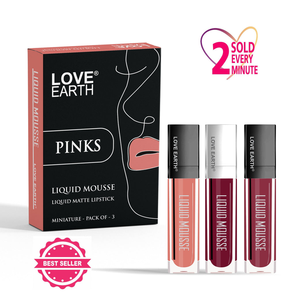 Love Earth Liquid Mousse Matte Lipstick - Pinks | Grocsy
