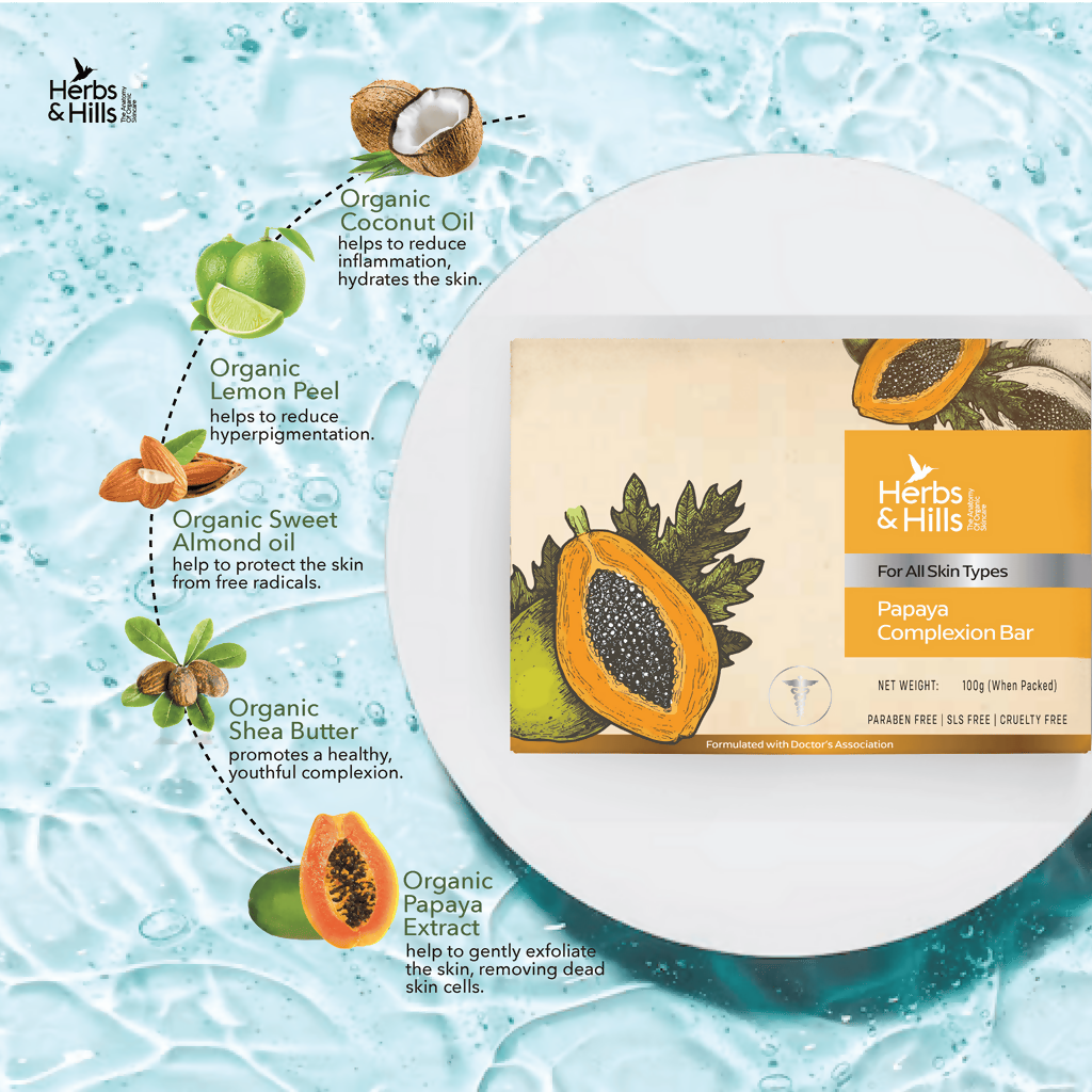 Herbs & Hills Papaya Complexion Bar | Grocsy