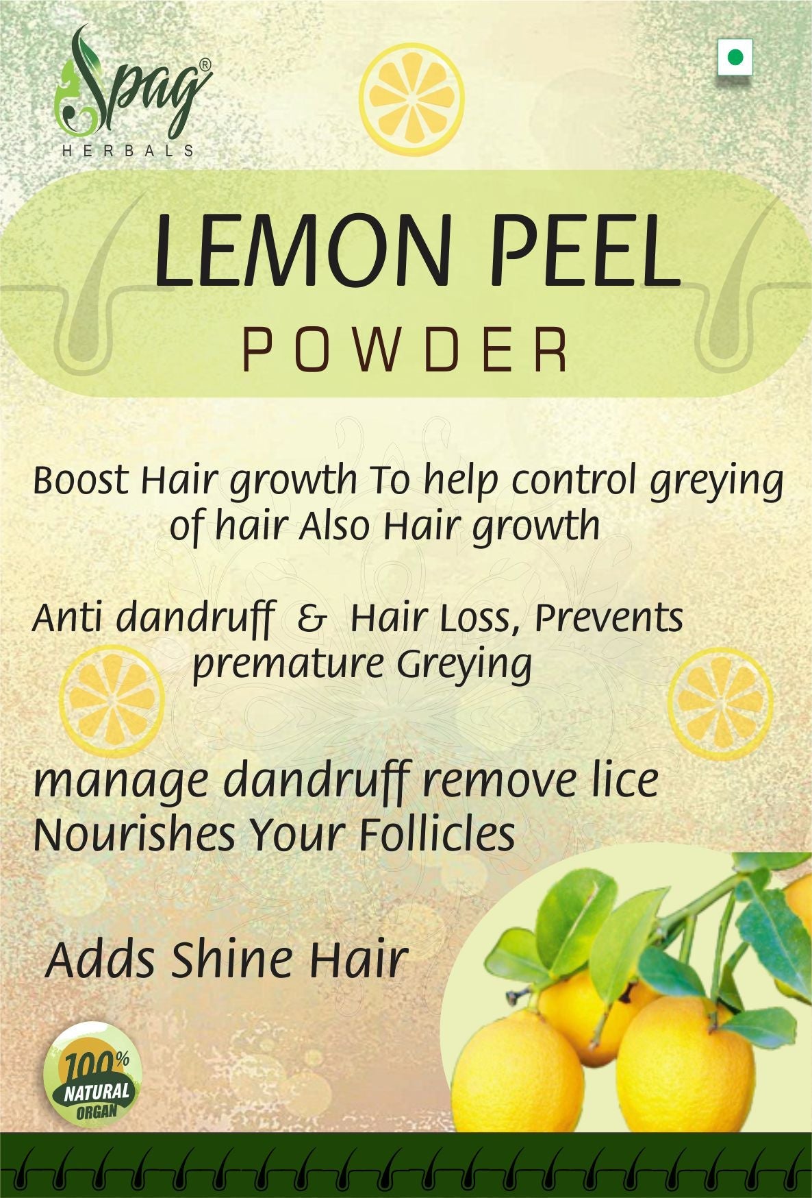 Spag Herbals Premium Lemon Peel Powder | Grocsy