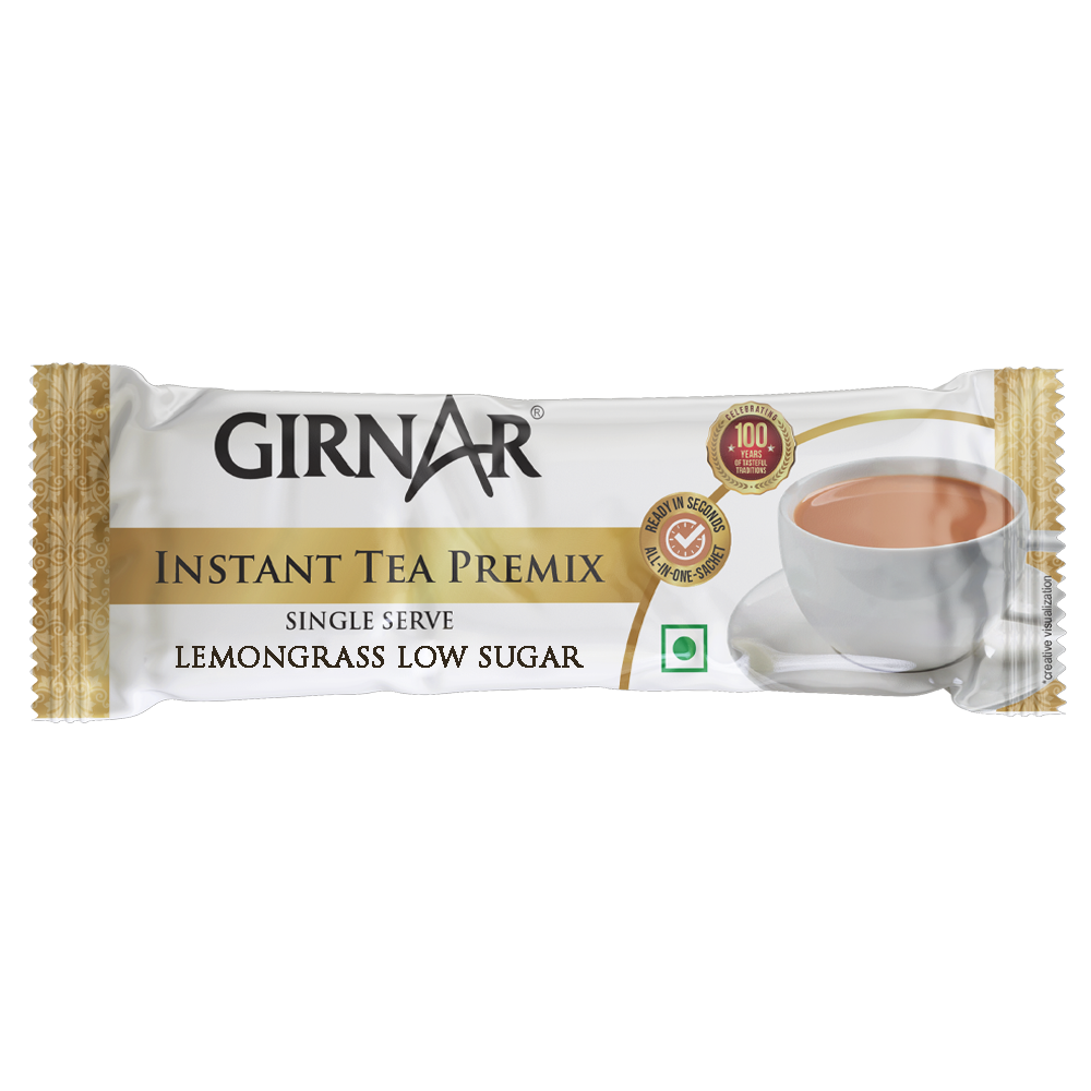 Girnar Instant Tea Premix With Lemongrass (Low Sugar) | Grocsy