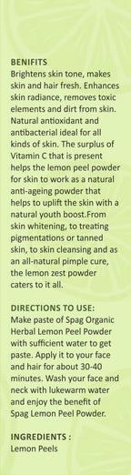 Spag Herbals Premium Lemon Peel Powder | Grocsy