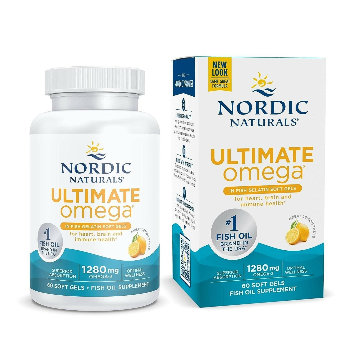 Nordic Naturals Ultimate Omega in Fish Gelatin Softgels - Lemon Flavor | Grocsy