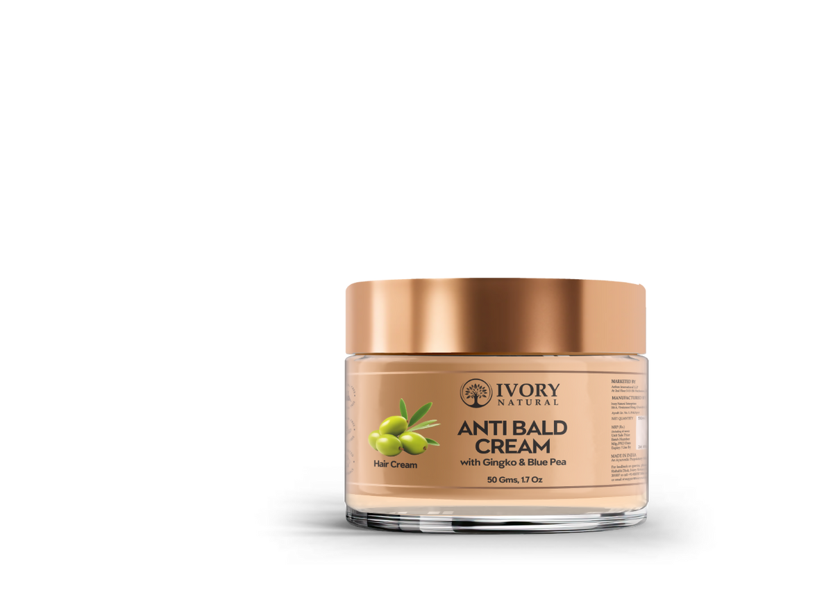 Ivory Natural Bald Cream For Hair For Stimulate Growth Of Hair, Avoid Thinning | Grocsy