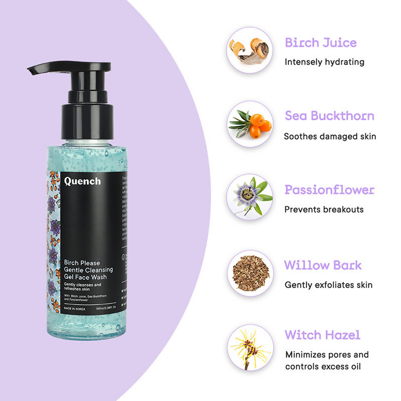 Quench Birch Please Gentle Cleansing Gel Face Wash | Grocsy