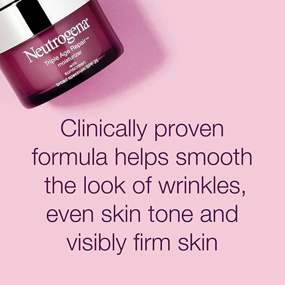 Neutrogena Triple Age Repair Anti Wrinkle Daily Facial Moisturizer With Spf 25 | Grocsy