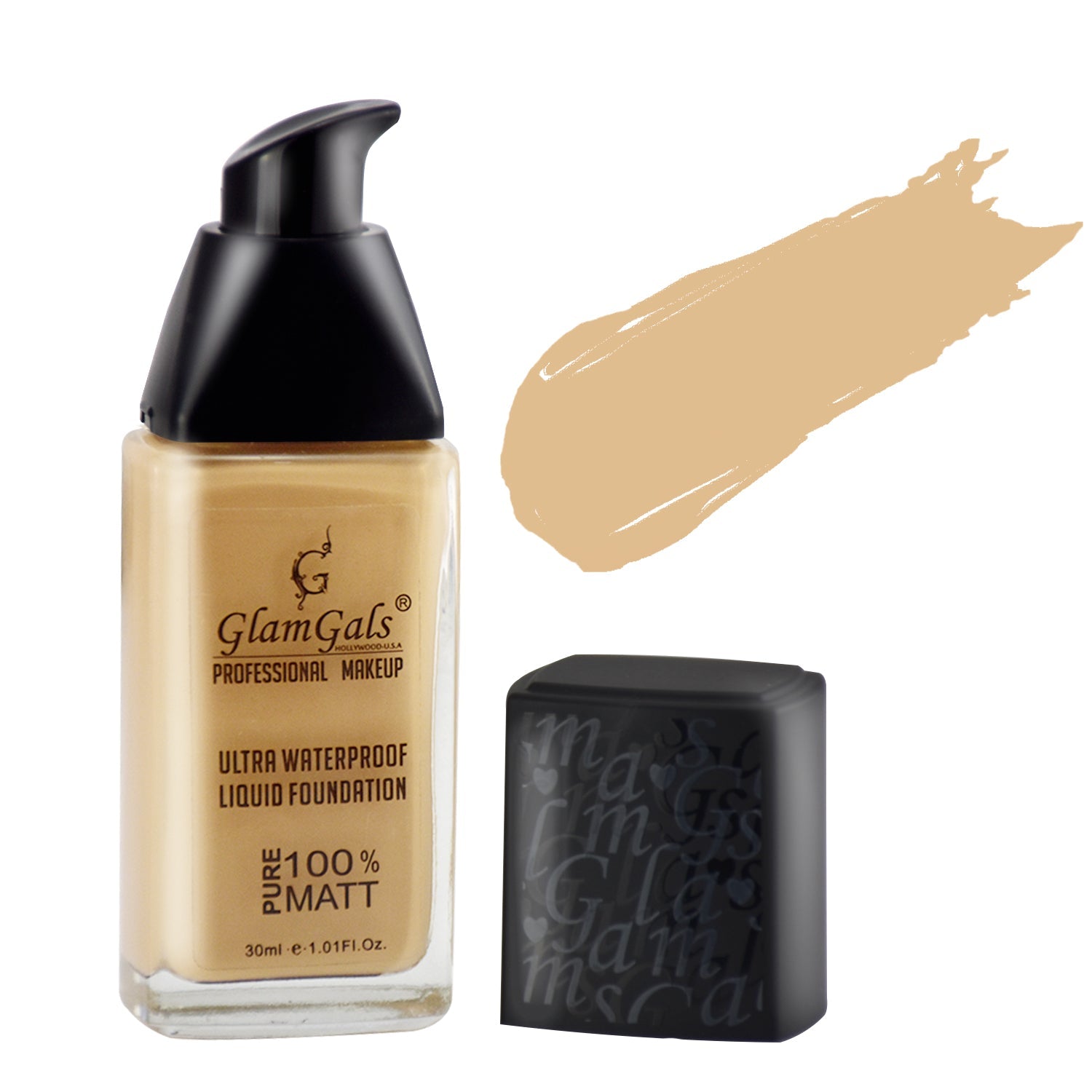 Glamgals Hollywood-U.S.A Matte Finished Ultra Water Proof Liquid Foundation, Beige | Grocsy