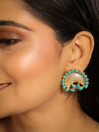 Nuyug Turquoise Crescent Earrings | Grocsy