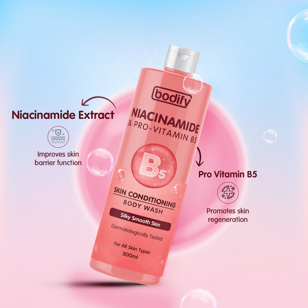 Bodify Niacinamide & Pro-Vitamin B5 Skin Conditioning Body Wash | Grocsy