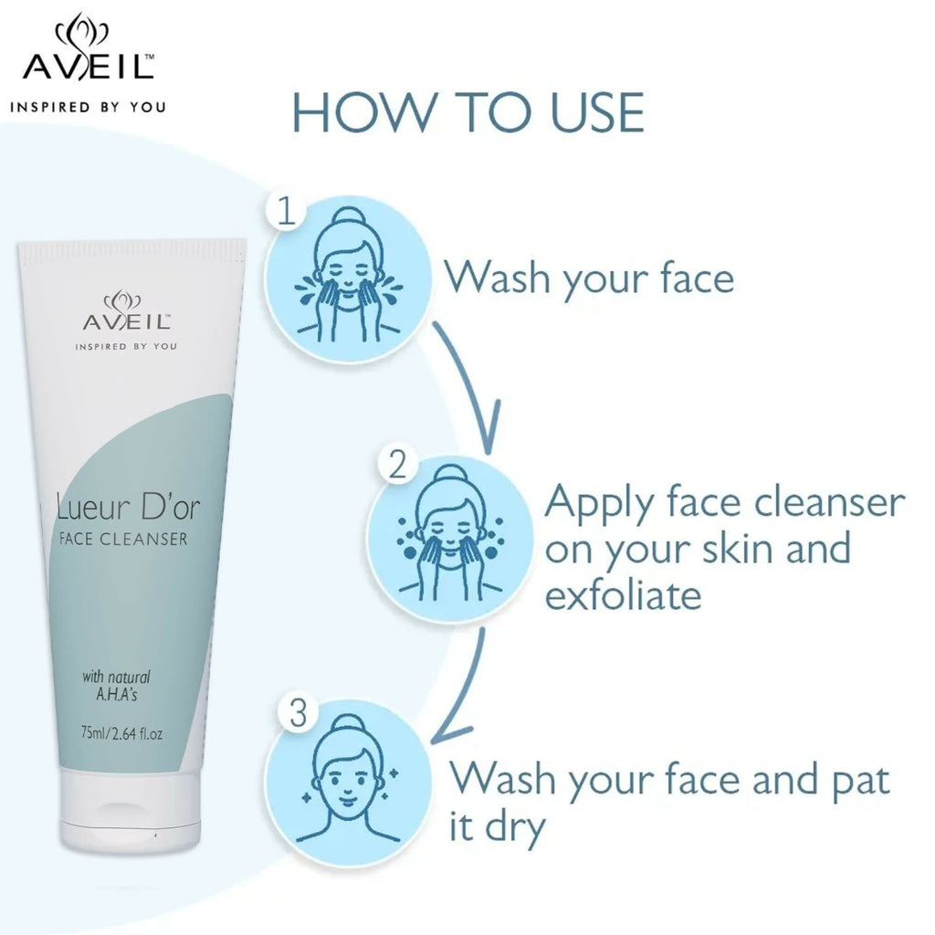Aveil Lueur D'or Face Cleanser For Youthful & Smooth Skin | Grocsy