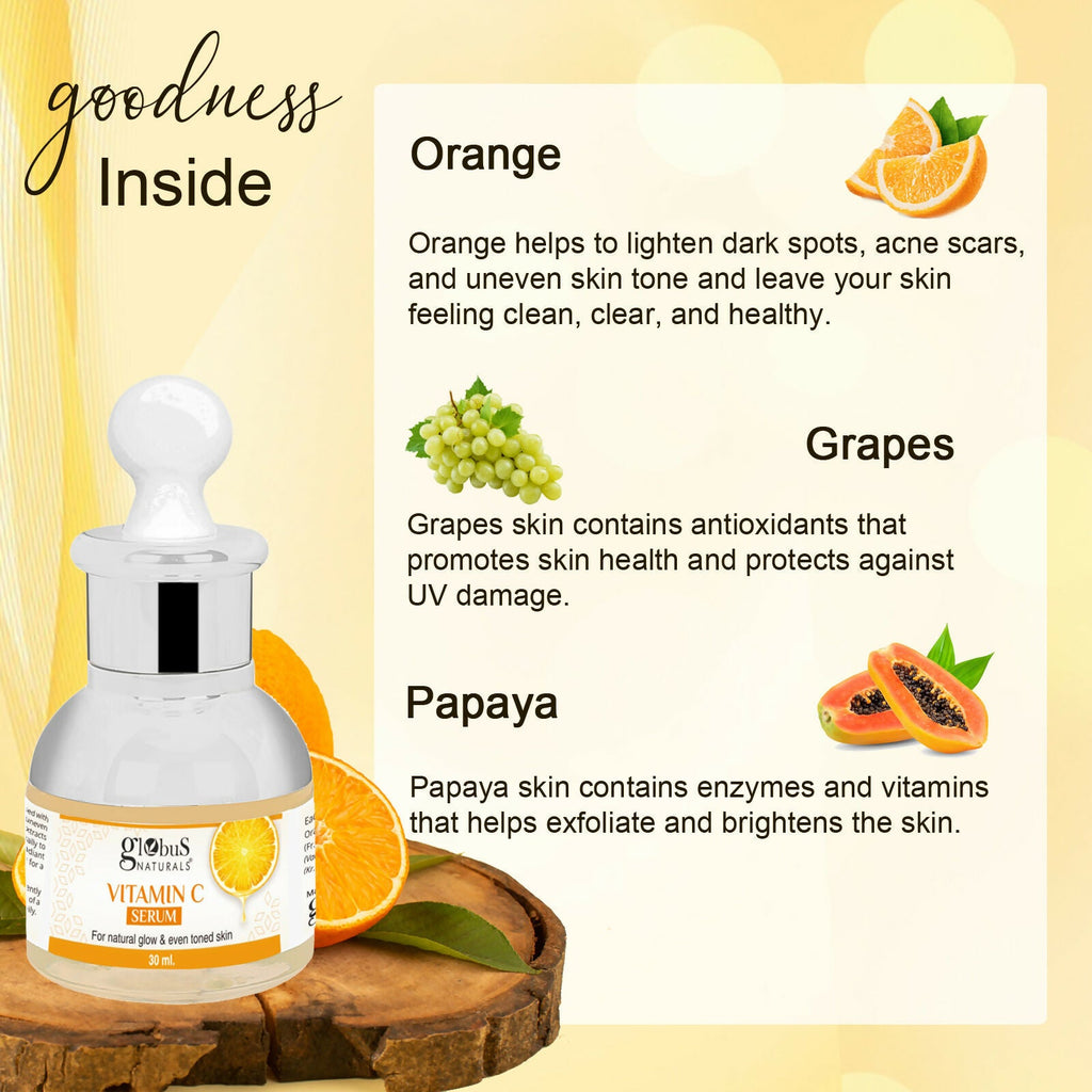 Globus Naturals Vitamin C Face Serum | Grocsy