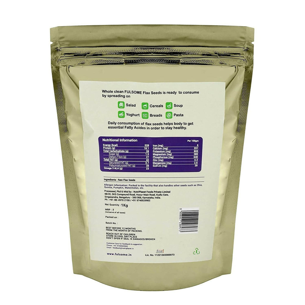Fulsome Raw Flax Seeds | Grocsy
