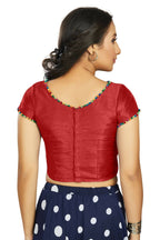 Aastha Fashion Women's Red Art Silk Designer Party Wear Readymade Blouse | Grocsy