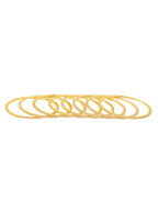 NVR Women Set of 8 American Diamond Gold-Polished Bangles