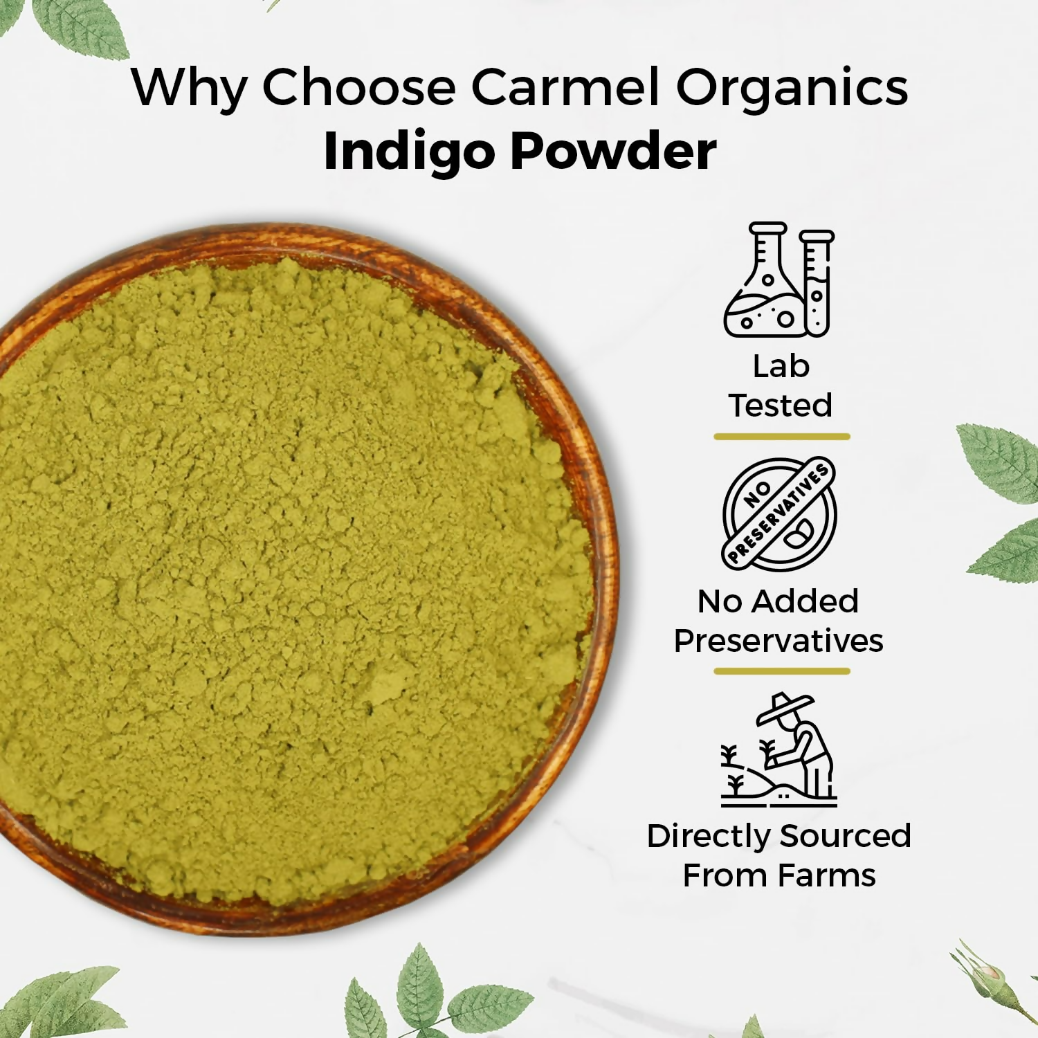 Carmel Organics Indigo Leaves Powder | Grocsy