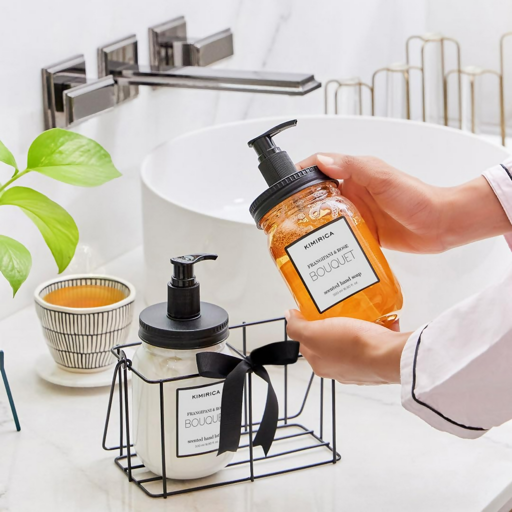 Kimirica Frangipani & Rose Scented Bouquet Hand Soap | Grocsy