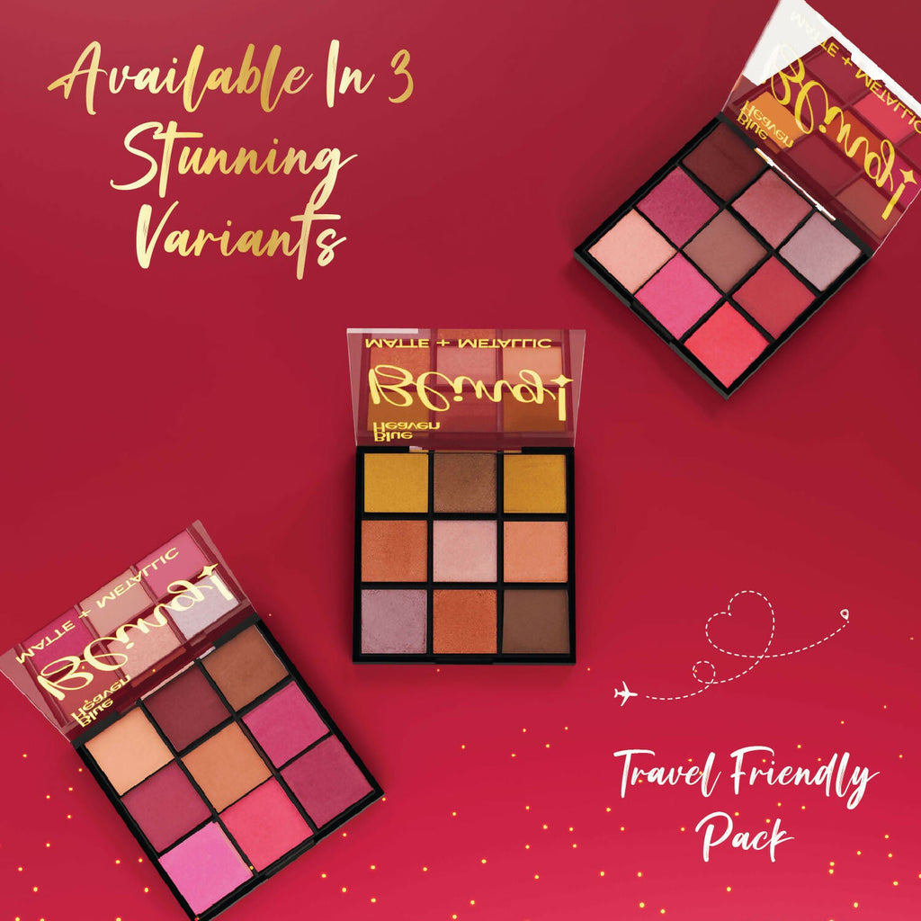 Blue Heaven Bling 9 In 1 Eyeshadow Palette - Sunset Warmth | Grocsy