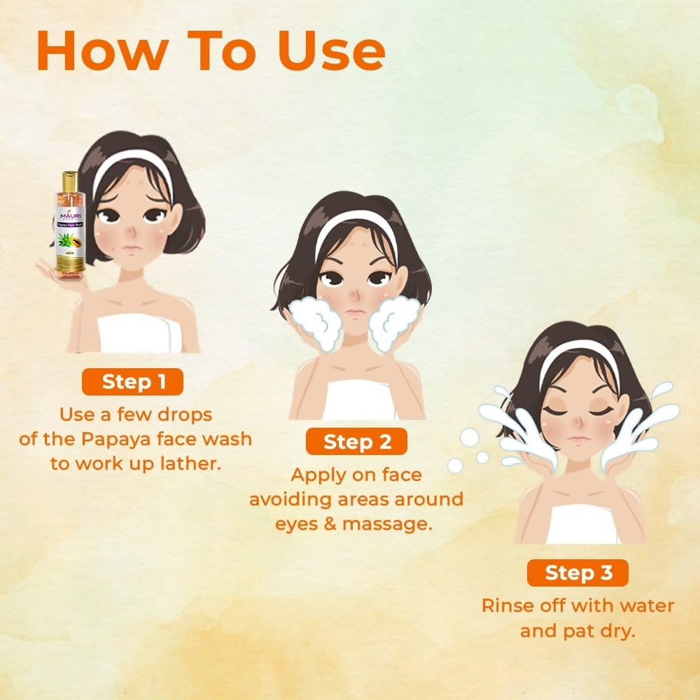 Khadi Mauri Herbal Anti Tan Papaya Face Wash | Grocsy