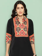 Ahalyaa Women's Traditional wear Kurta Set - Black | Grocsy