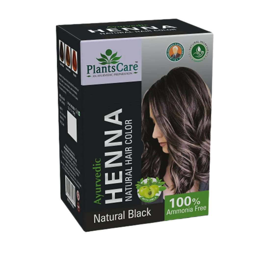 Plants Care Ayurvedic Henna Natural Hair Color Black | Grocsy