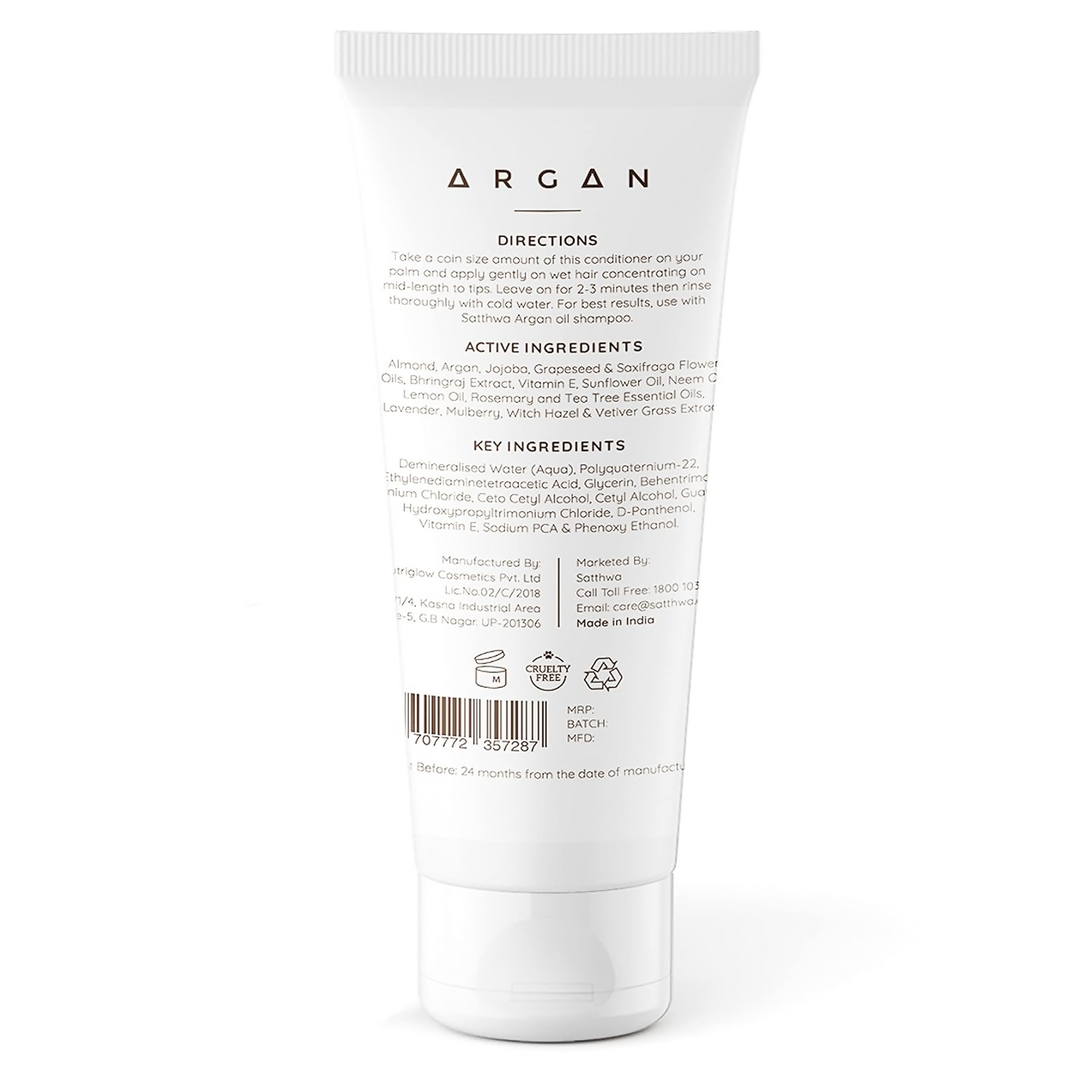 Satthwa Moroccan Argan Oil Conditioner | Grocsy