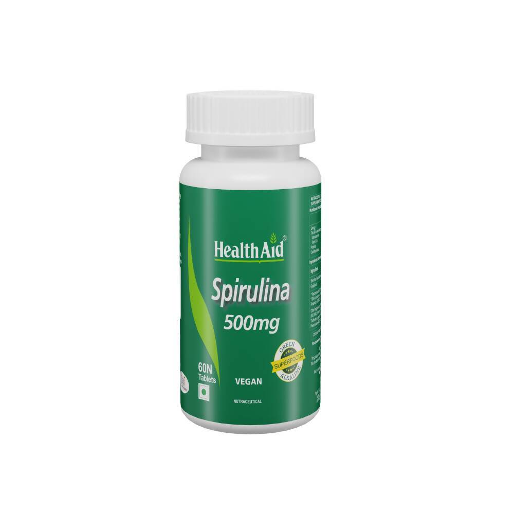 HealthAid Spirulina 500 mg Tablets | Grocsy