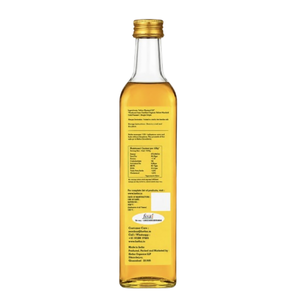 Hetha Yellow Mustard Oil - Single Origin | Cold Pressed | Grocsy