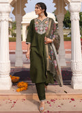 Prazu Fashion Mahendi Cotton Silk Thread Sequence Designer Salwar Suit | Grocsy
