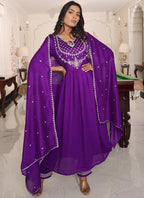 Prazu Fashion Purple Soft Silk Thread Sequence Designer Salwar Suit | Grocsy