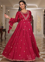 Prazu Fashion Pink Soft Silk Thread Sequence Designer Suit | Grocsy