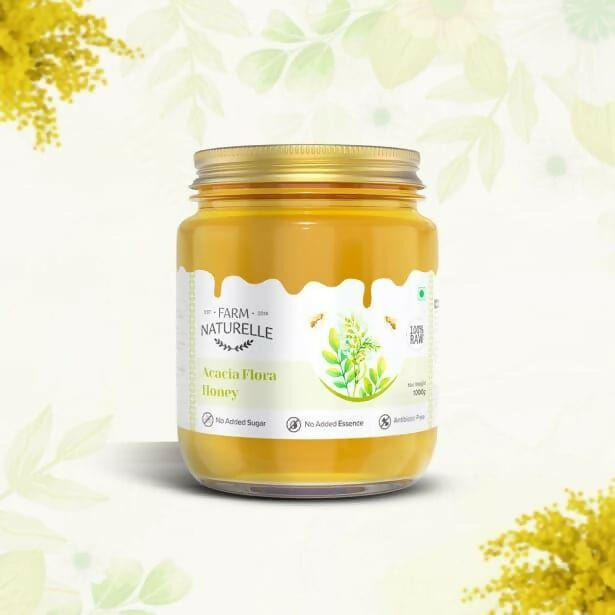 Farm Naturelle Acacia Honey - Raw, Natural, and Unprocessed Forest Honey | Grocsy
