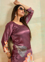 Prazu Fashion Onion Pink Printed Cotton Reyon Kurta Pant Set | Grocsy