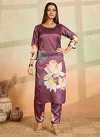 Prazu Fashion Onion Pink Printed Cotton Reyon Kurta Pant Set | Grocsy