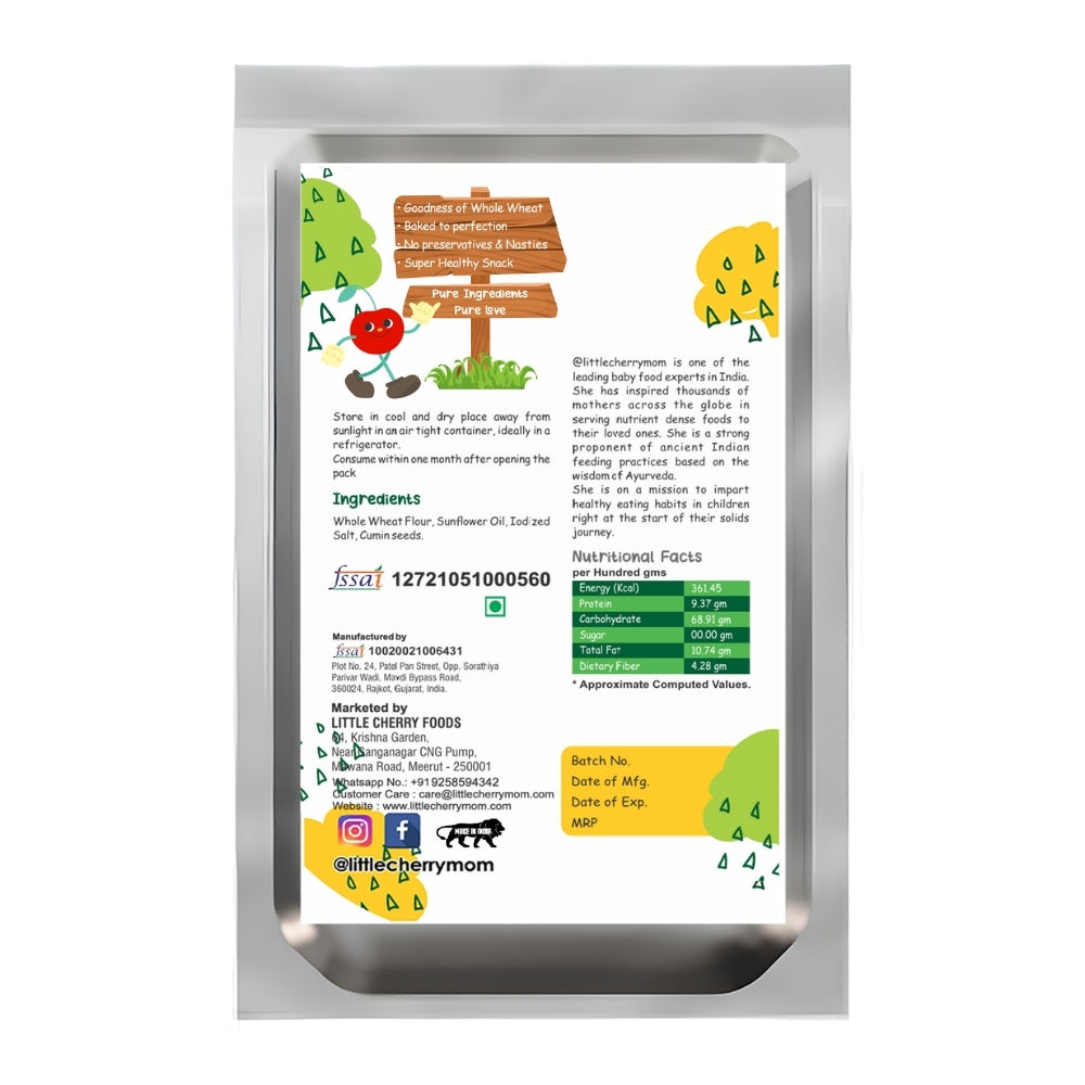 Littlecherrymom Whole Wheat Khakhra ?Jeera | Grocsy