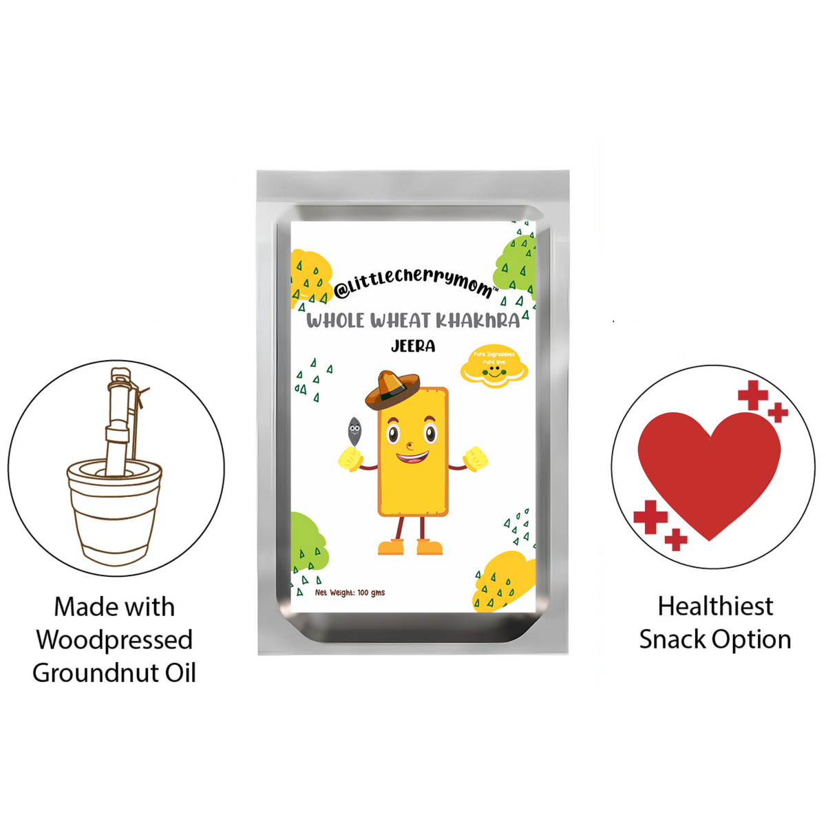 Littlecherrymom Whole Wheat Khakhra ?Jeera | Grocsy