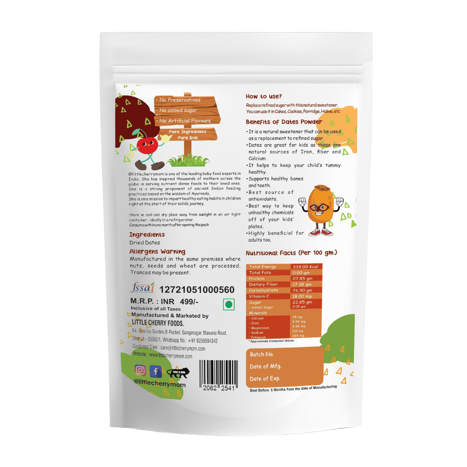 Littlecherrymom Dates Powder | Grocsy