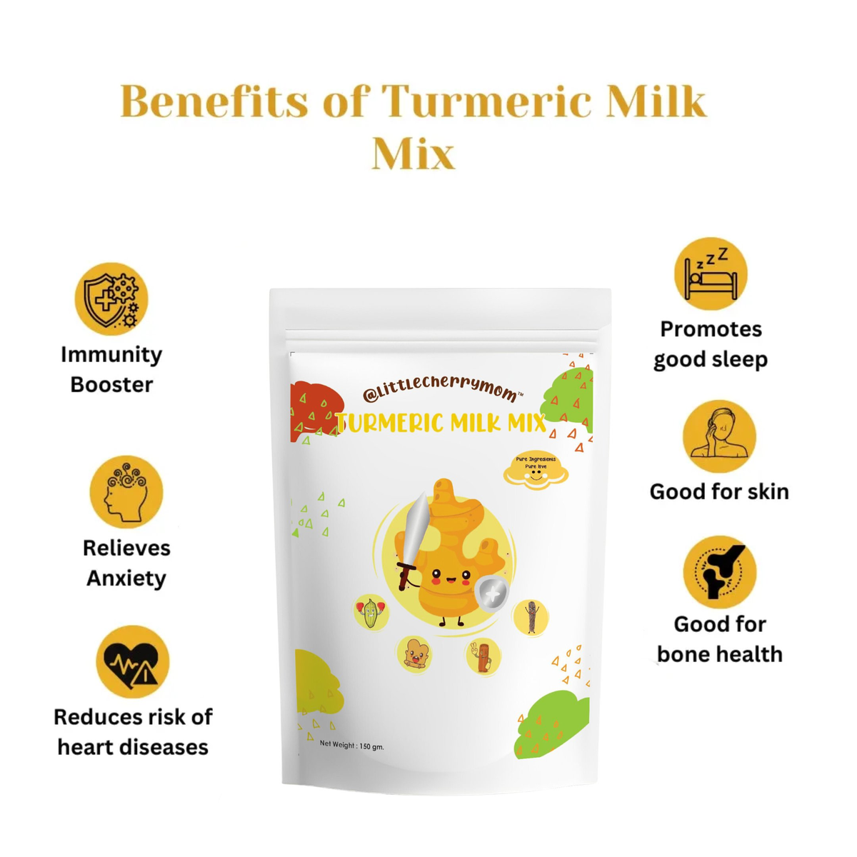 Littlecherrymom Turmeric Milk Mix | Grocsy