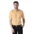 RIAG Yellow Men's Half Sleeves Solid Shirt | Grocsy