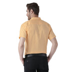 RIAG Yellow Men's Half Sleeves Solid Shirt | Grocsy