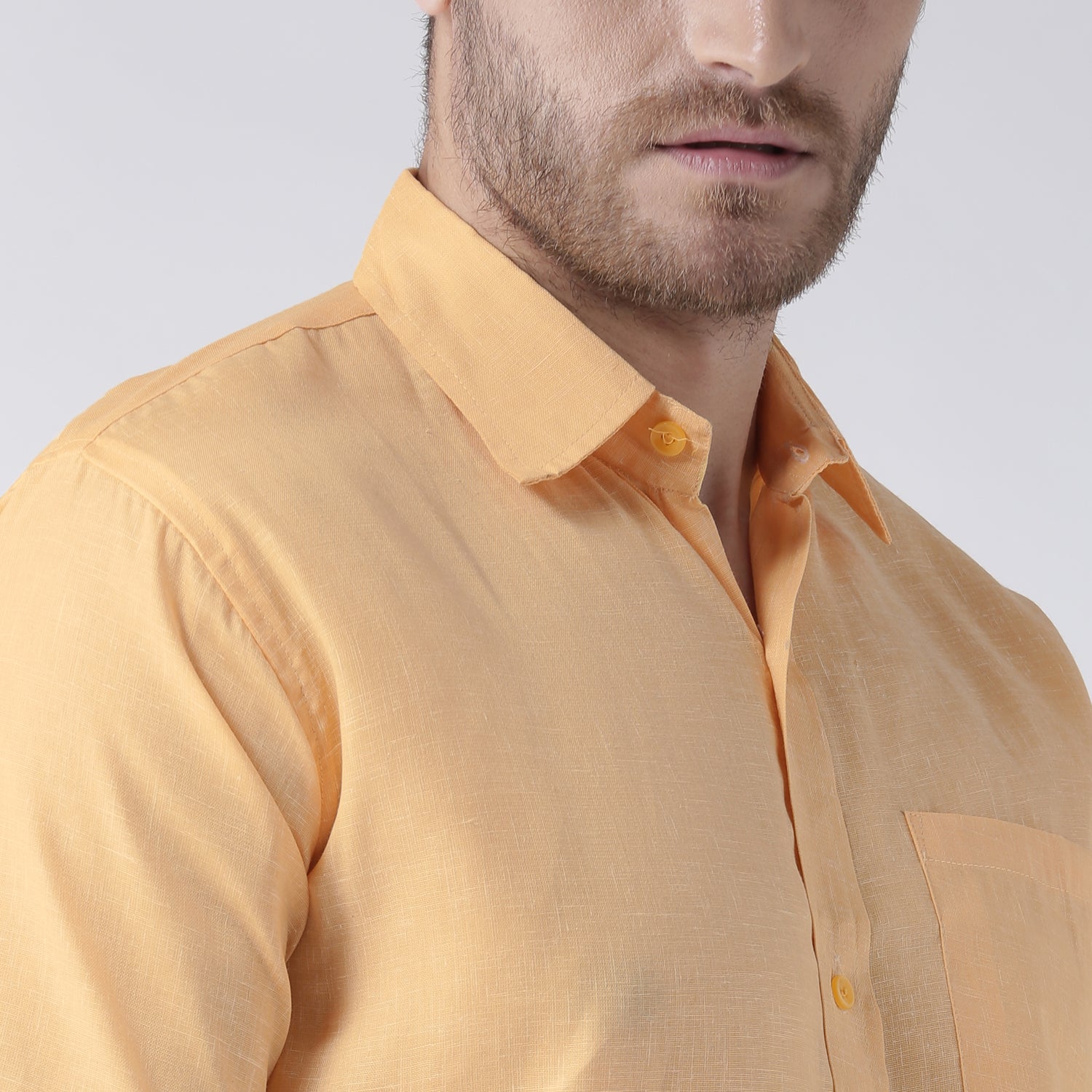 RIAG Yellow Men's Half Sleeves Solid Shirt | Grocsy